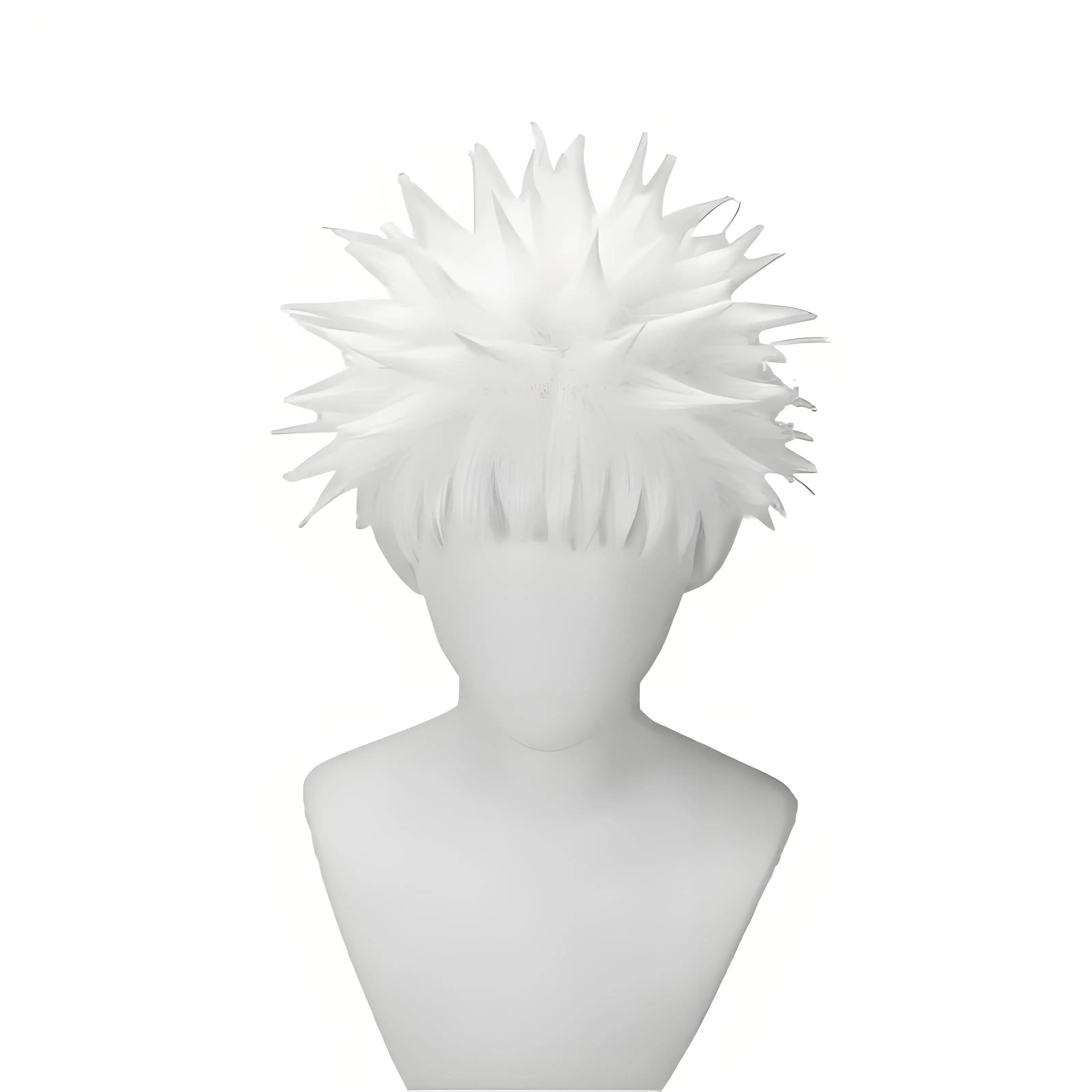 Perruque de cosplay Hakuoki Uchiha Obito pour NARUTO – Perruque synthétique noire résistante à la chaleur pour hommes, Costume de jeu de rôle