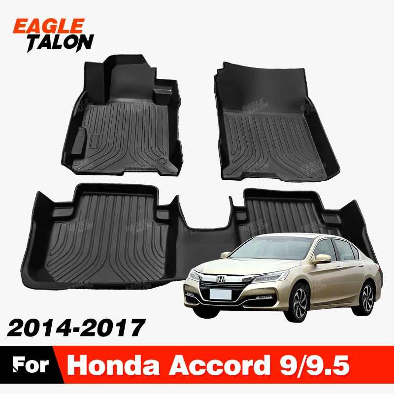 Custom TPE Car Floor Mat For Honda Accord 9/9.5 2014-2017 16 15 Carpet Cover Waterproof Interior Protector Accessories parts