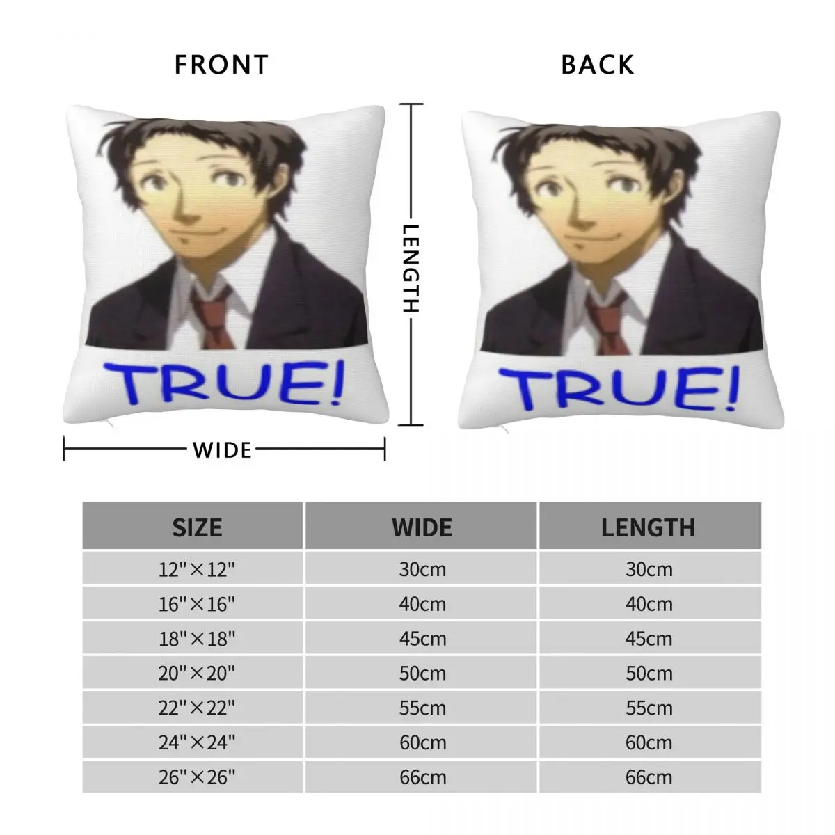 Tohru Adachi True Megami Tensei Pillowcase Polyester Linen Velvet Creative Zip Decorative Throw Pillow Case Home Cushion Cover