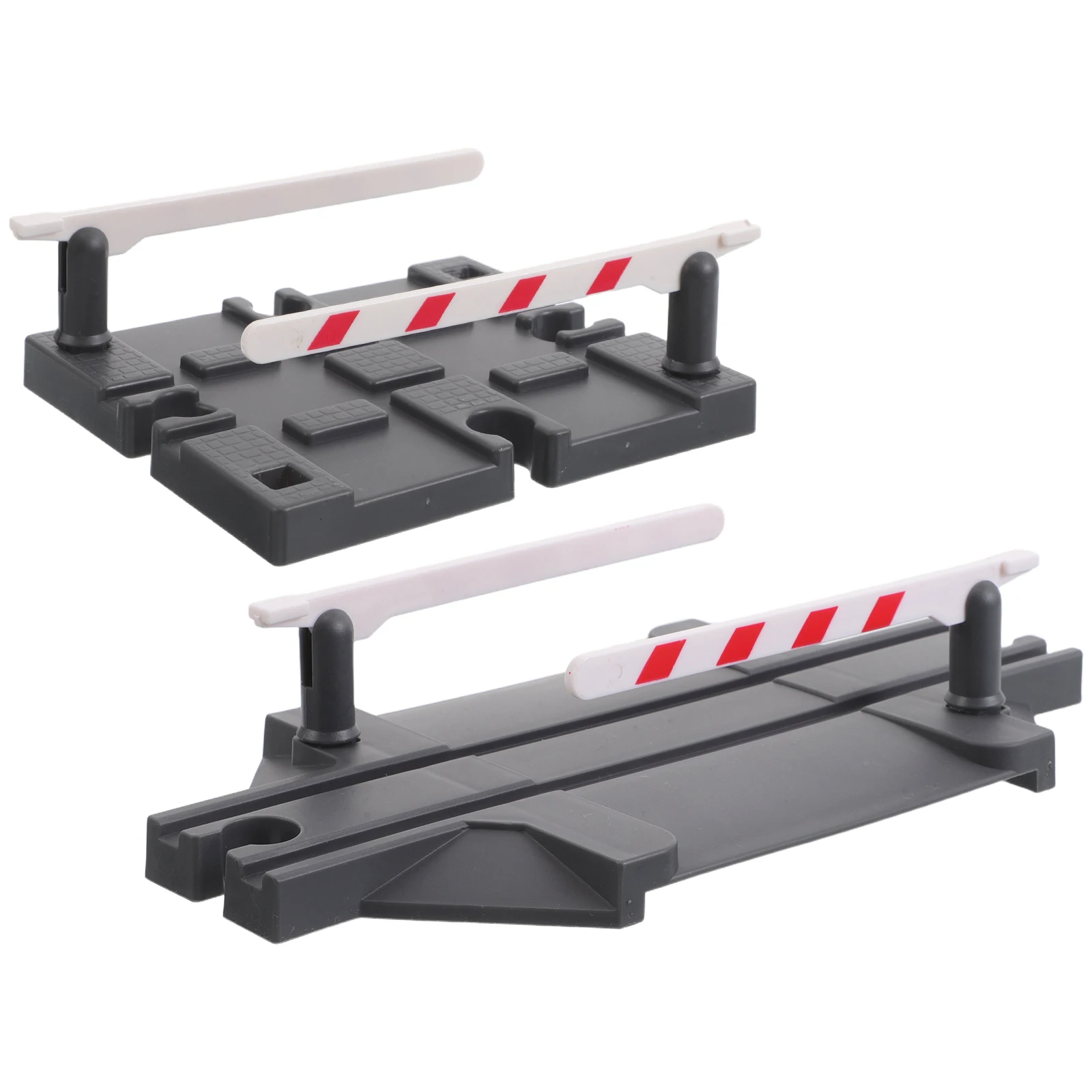2 Pcs Train Track Barrier Diy Railings and Barriers Puzzle Railway Expansion Accessories