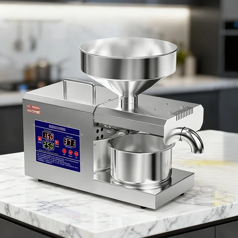 

Automatic Oil Cold Press Device Cold Press Oil Machine Sunflower Seeds Oil Extractor Coconut Oil Press Extract Squeezer