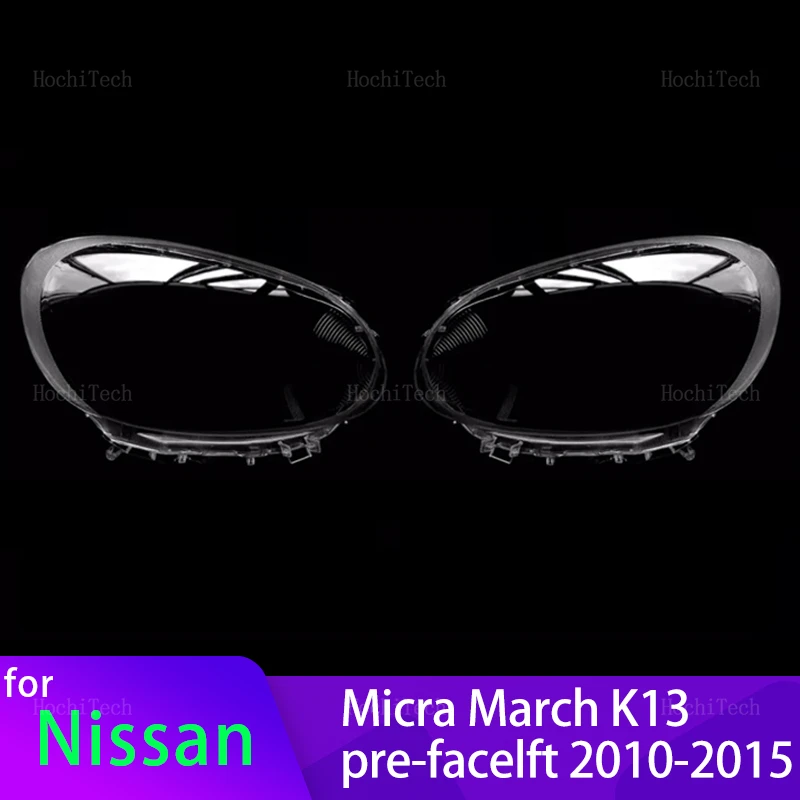 Transparent Housing Front Headlights Lens Shell Cover Lampcover Lampshade for Nissan Micra March K13 Pre-facelft 2010-2015