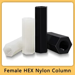 Black White Female Hex Nylon Motherboard Standoff Spacing Bolt Screws M2 M2.5 M3 M4 M5 M6 Rack Spacers Columns For PCB