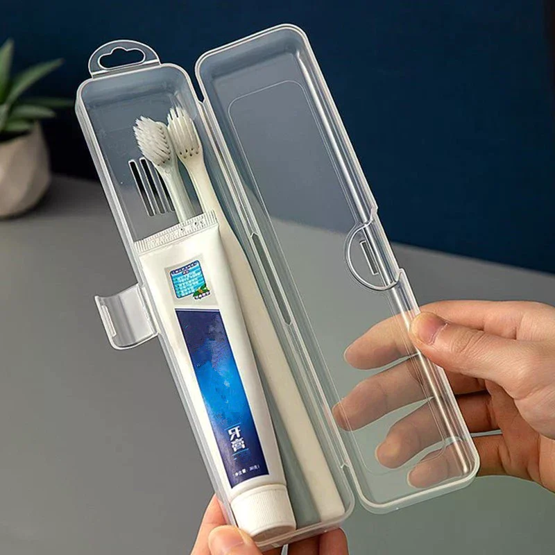 

Портативная коробка для зубных щеток, пластиковый дорожный чехол для зубной щетки, прозрачный держатель для зубных щеток, органайзер, практичные аксессуары для путешествий