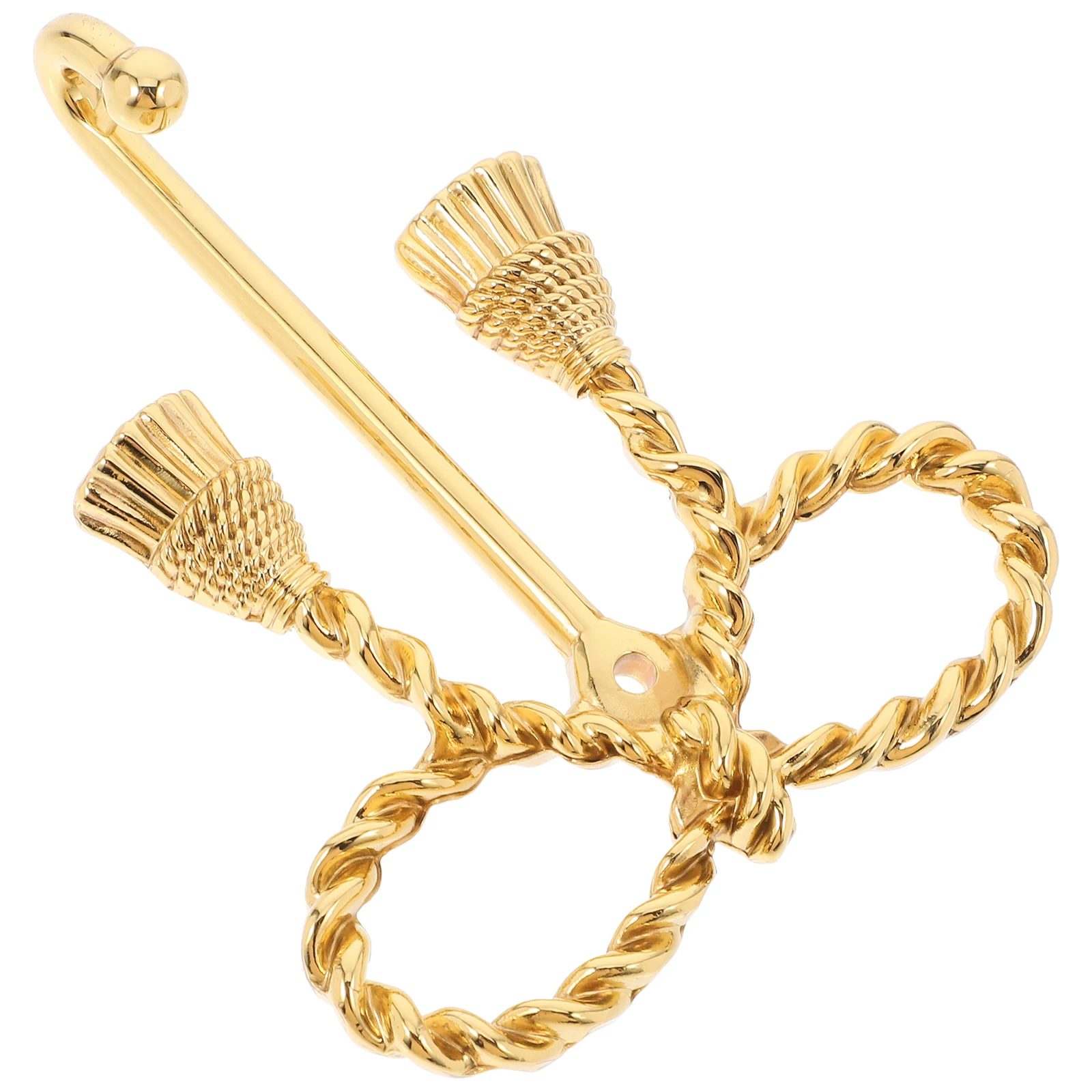 

Brass Hooks Bow Shaped Wall Decor Vintage Golden Hanger for Shower Curtain Kitchen Bedroom Bathroom Storage Solution