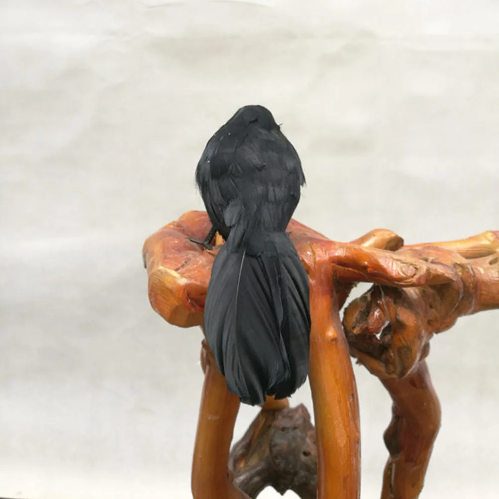 زينة غراب الهالوين واقعية مع دعامة داخلية مخيفة ومتوهجة في الهواء الطلق لحفلات المنزل المسكون #1