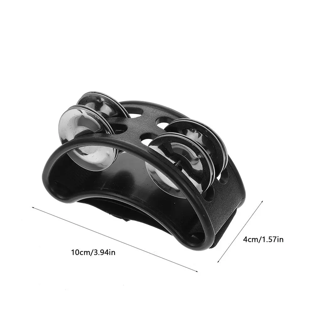 2Pcs Children Foot Bell Musical Instrument Tambourine Percussion Rhythm Development Tool for Music Teachers Singers Guitarists