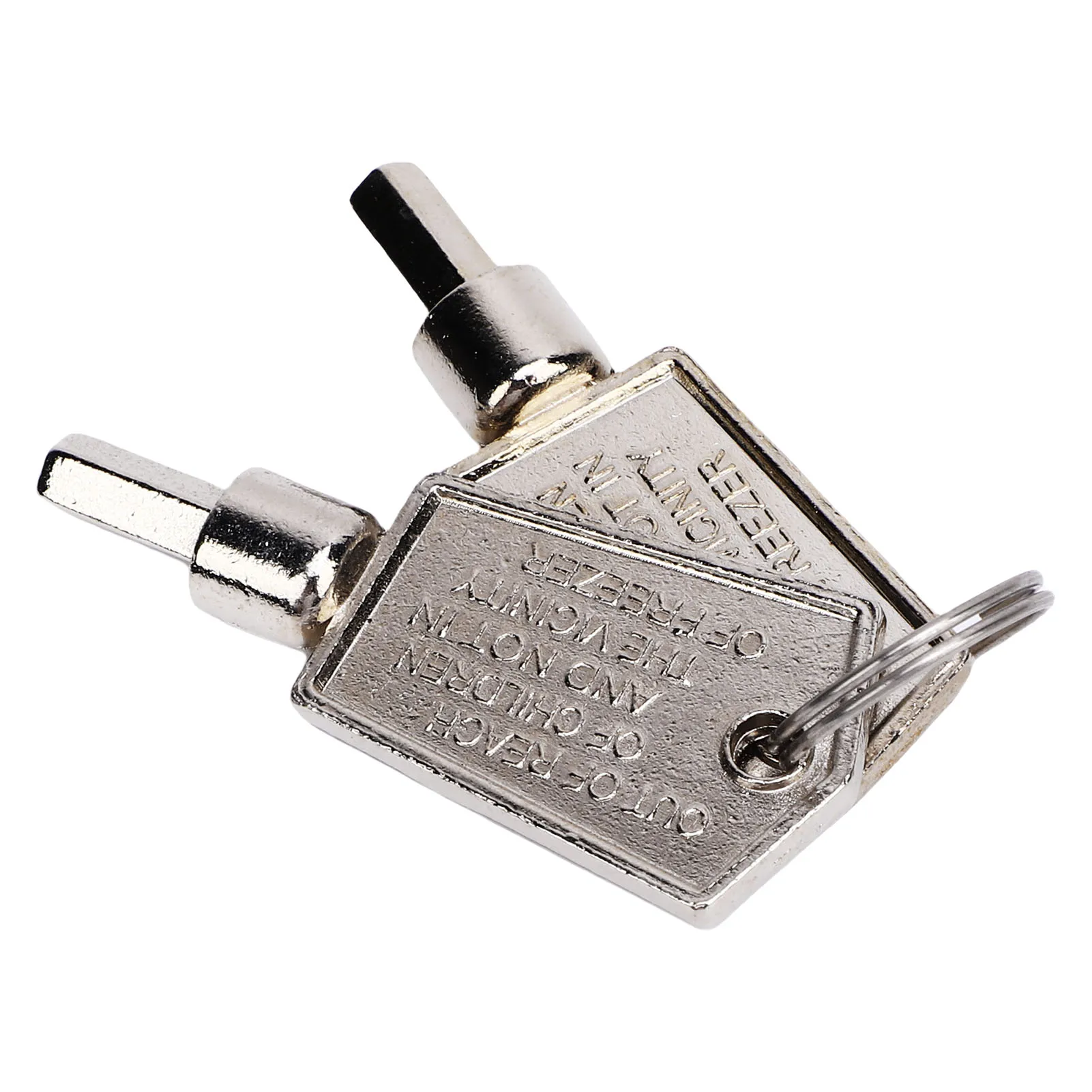 2PCS Freezer Keys Aluminum Alloy Portable Pentagonal Refrigerator Cabinet Glass Door Key