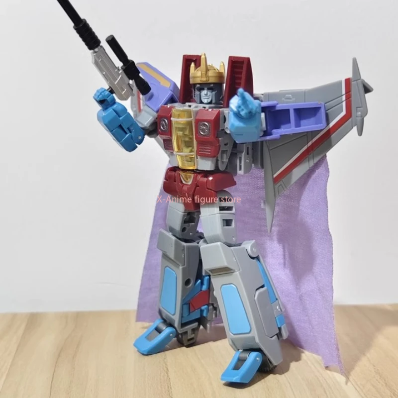 Transformation ของเล่น FG-04 FG04 Starscream ปลอม Eperor Air Craft พร้อมขาตั้งและ Cape Crown Action Figure หุ่นยนต์รุ่นเด็กของขวัญ