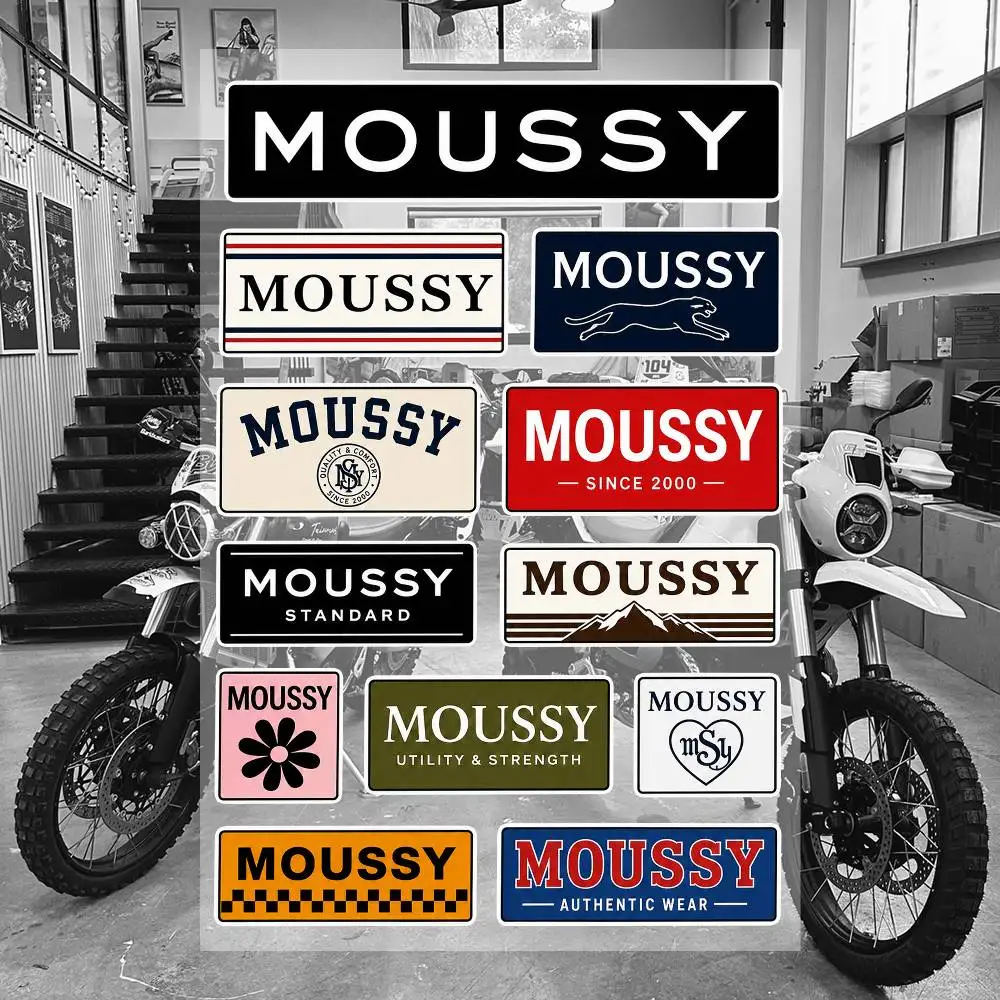 M-O-ussy Ästhetische Graffiti Wasserfeste PVC-Aufkleber für Auto Motorrad Skateboard Helm Notizbuch