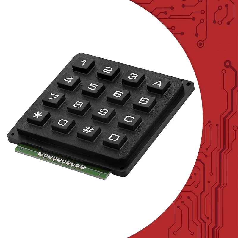 4x4 Keypad MCU Board Keyboard Moduless with 16 Keys 4x4 Push Buttons External Keypad Array Button Keypad