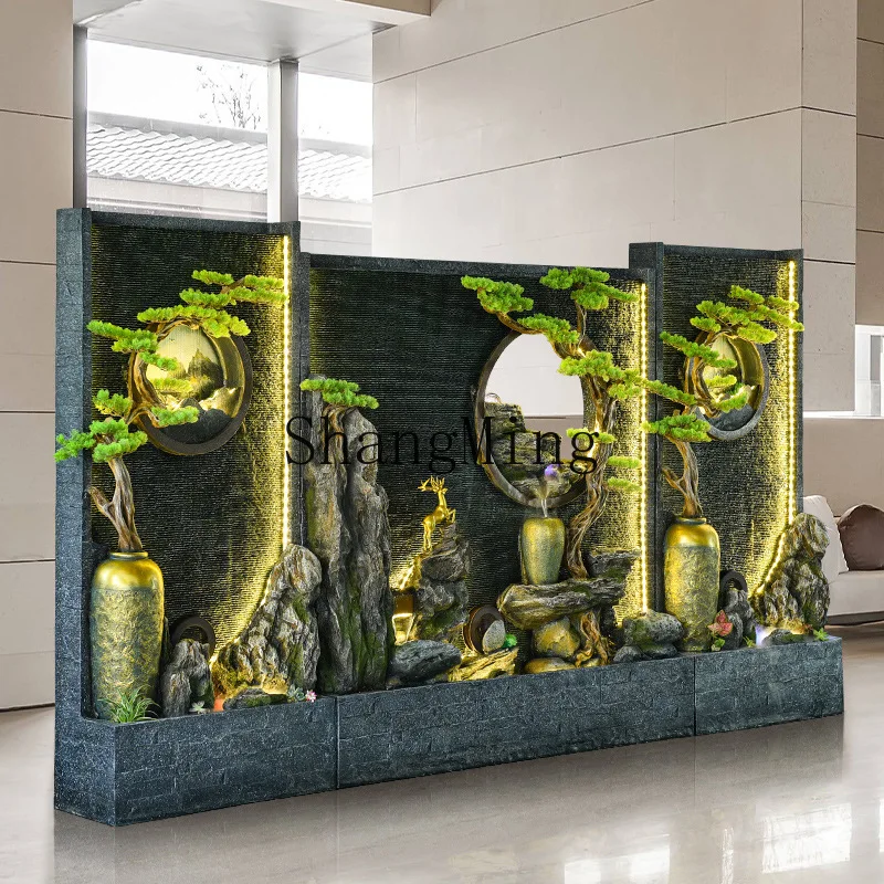 

CL large water curtain wall rockery flowing water office partition screen floor ornament courtyard fish pond landscaping
