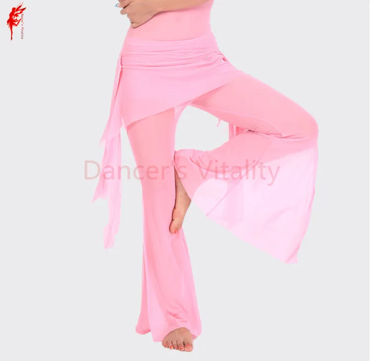 11 สีขายส่งBelly Danceกางเกง + ผ้าพันคอเอว 2Pcs Belly DanceกางเกงBellyเต้นรำกางเกง