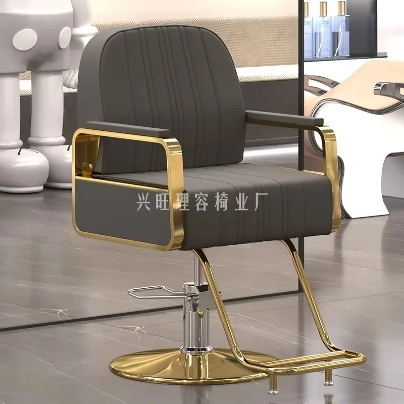 

Premium Barber Chair Comfy Elegant Aesthetic Adjustable Hairdressing Chair Fashionable Trendy Silla Barbero Salon Furniture