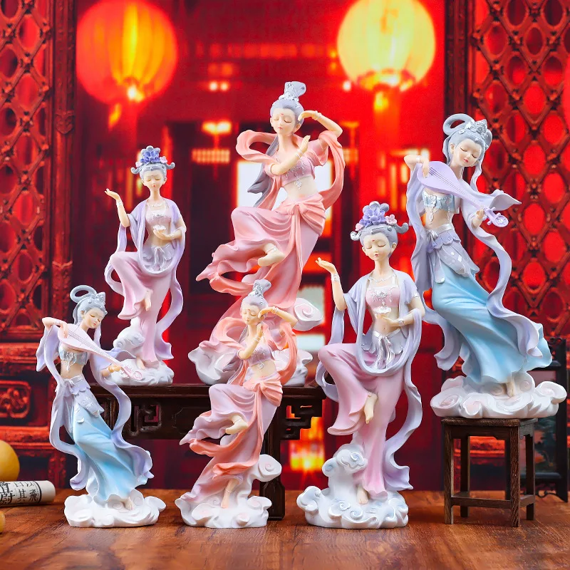 

Elegant Ancient Style Resin Ornament Flying Heaven Figure Bedroom Decorative Item Trendy Individualistic Home Decoration