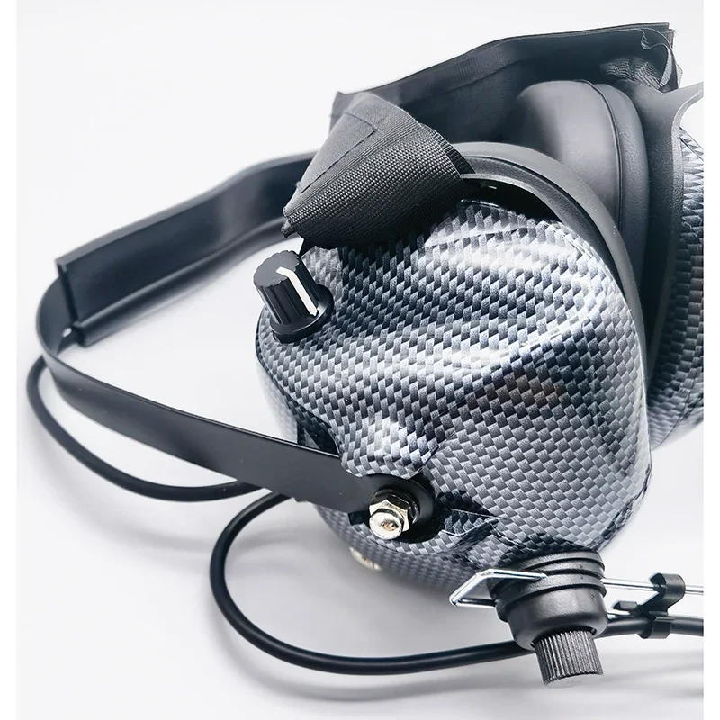 Imagem -04 - Han-fibra de Carbono Aviação Helicóptero Headphone Cancelamento de Ruído Ativo Atrás Headconjunto Cabeça Motorola Cp040 Ep450 Rádio H41-cf