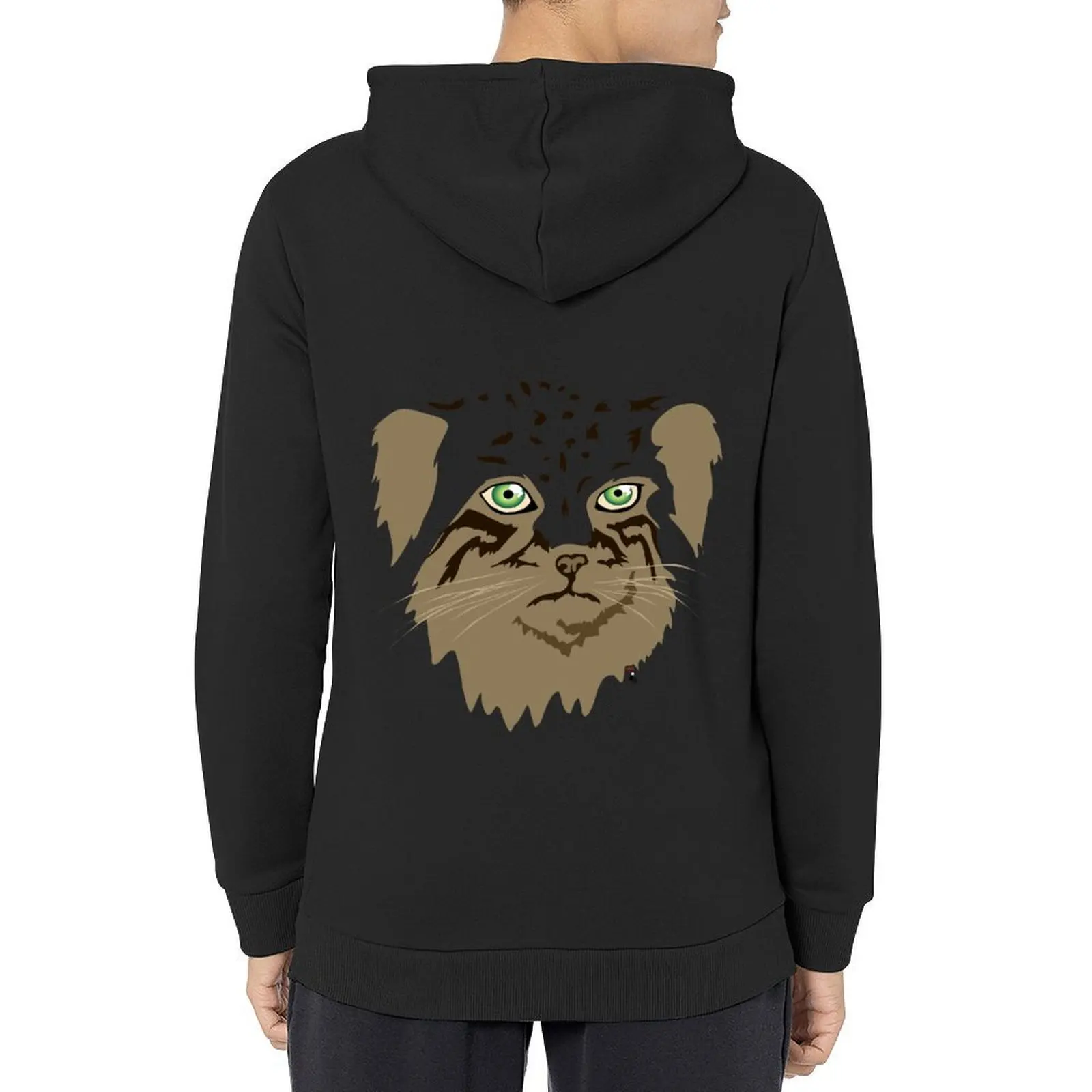 

Pallas Cat (Manul) Hoodie hooded shirt japanese style graphic t shirts men blouse hoodie man