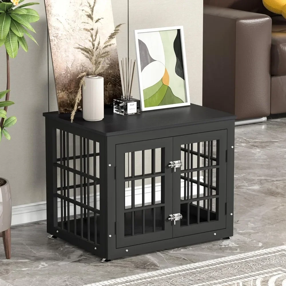 

26 Inch Heavy Duty Dog Crate Furniture for Small Dogs, Decorative Pet House End Table, Wooden Cage Kennel Furniture Indoor