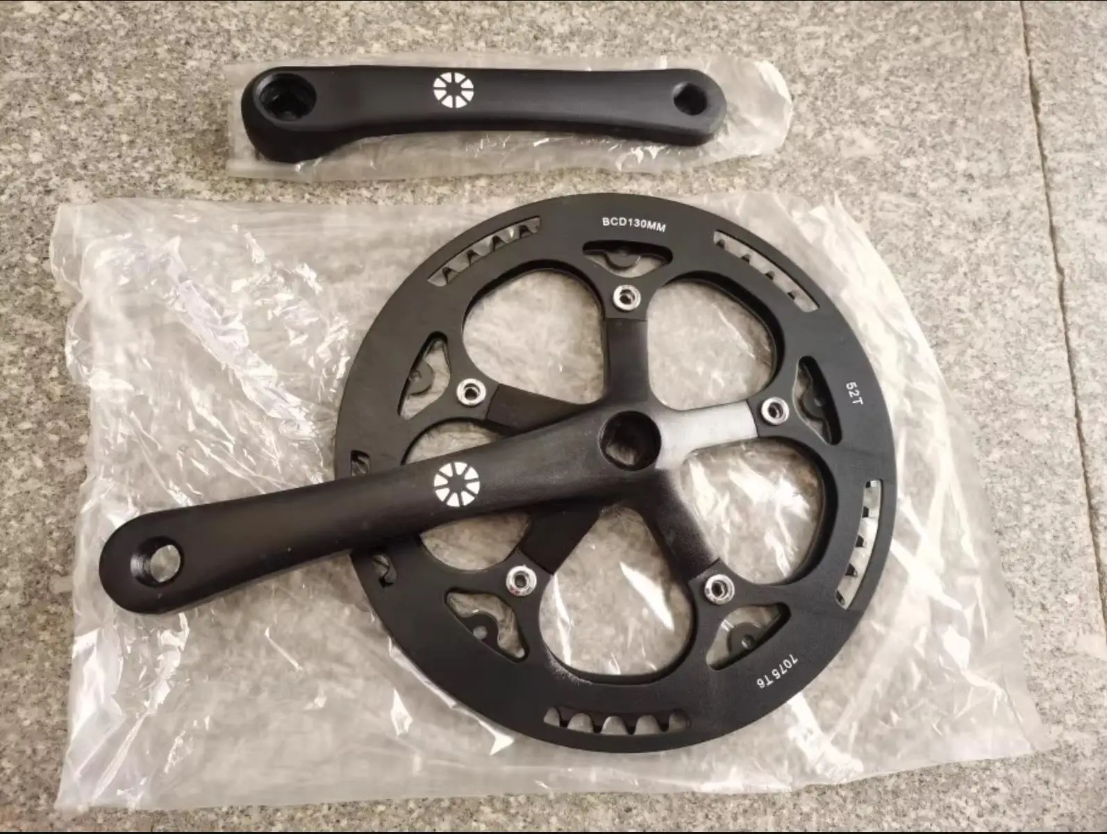 for Dahon Folding Bike crankset BCD130 52T Chainring 170mm Crank