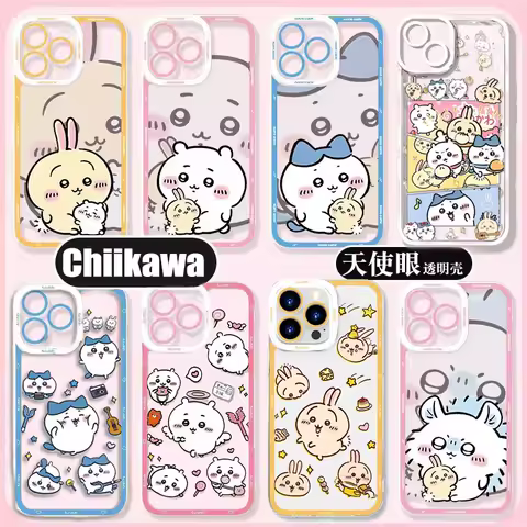 Cute Cartoon Chiikawa Usagi Hachiware Case For Samsung Galaxy S25 S24 S23 S22 Note 20 Ultra Plus S20 S21 FE Silicone Cover Funda