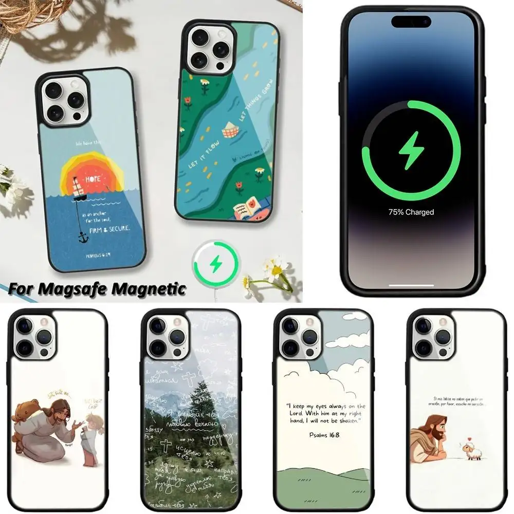 

Bible Jesus Christian Verse Phone Case For iPhone 16,15,14,13,12,11,Plus,Pro,Max,Mini Magsafe Magnetic Wireless Charging