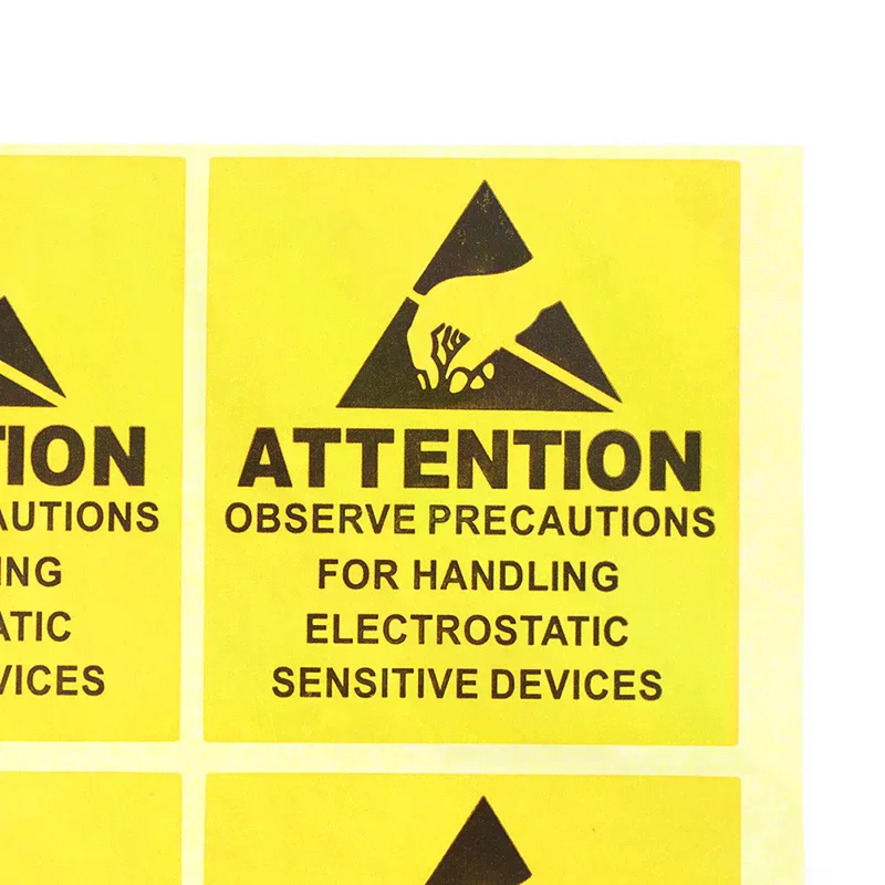40Pcs ESD Warning Labels Adhesive Caution Stickers Static Sensitive Electronic Components Reminder Sticky Labels