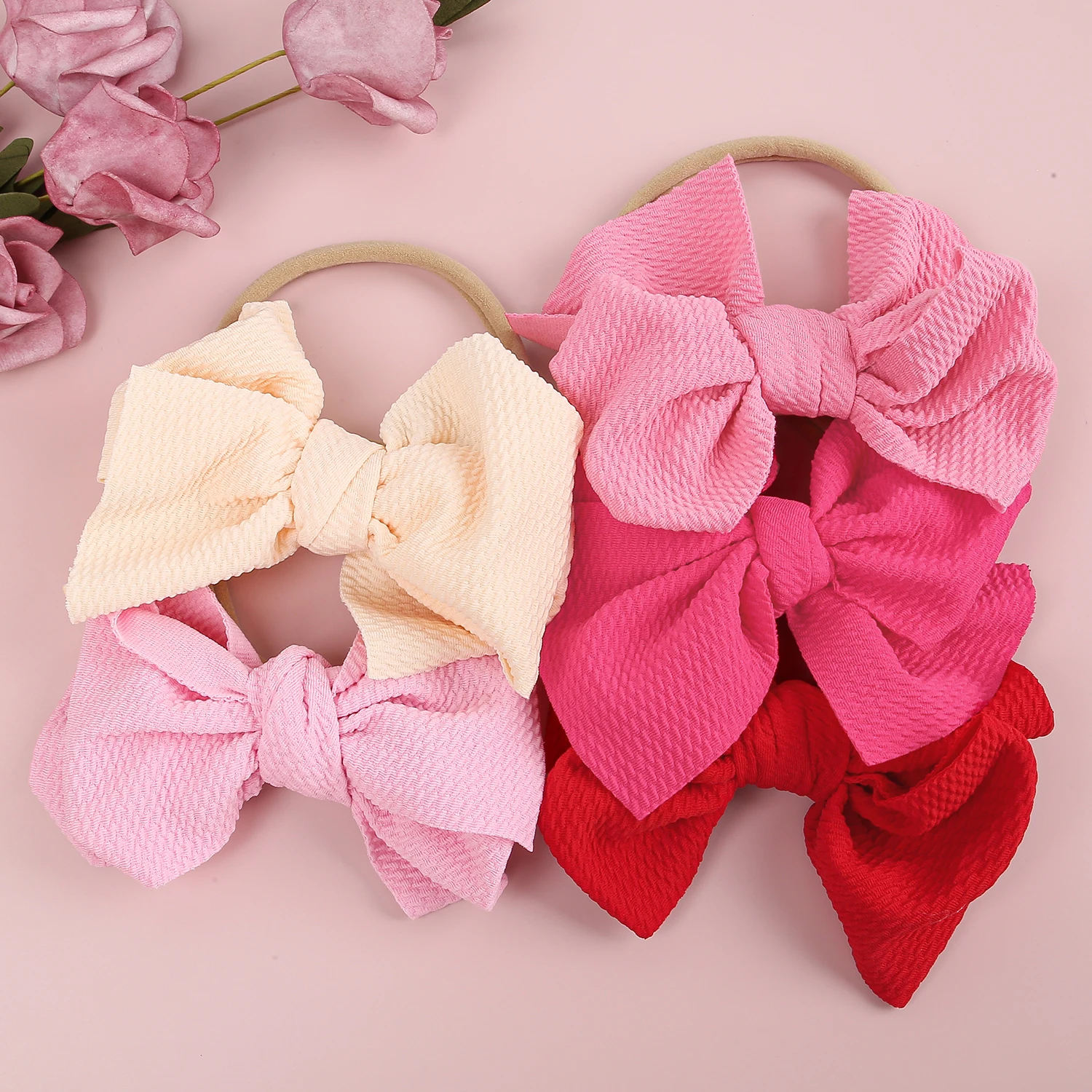 1PC Baby Girls Headbands Elastic Soft Newborn Hair Bows Headbands for Baby Girl Children Turban Infant Headband Hair Accessories