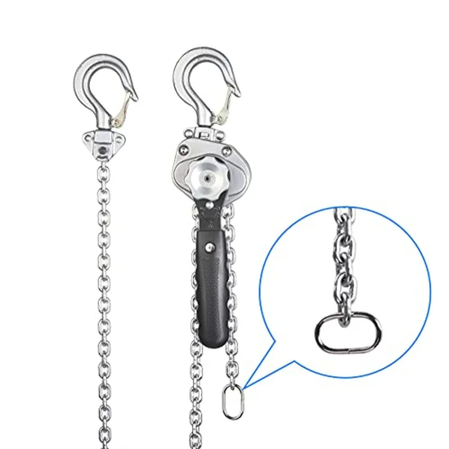 

Mini Lever Chain Hoist 1/2 tonSmall Come Along 1100 lbs 5ft Lift Wghs just 5.8 pounds