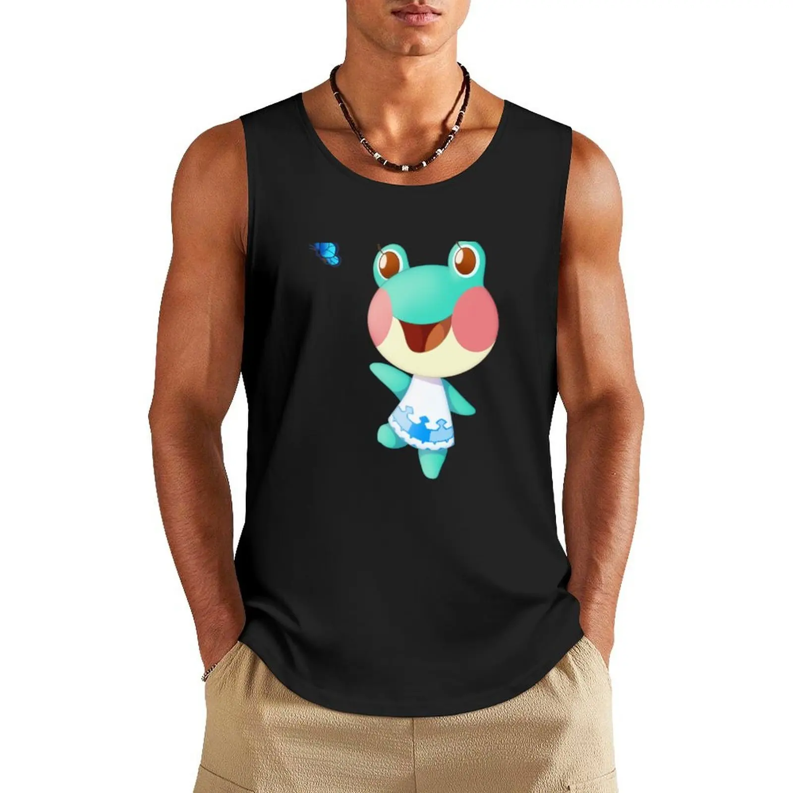 

Lily Frog AC Villager Tank Top t-shirts for Men's gym Gym man sleeveless Men's t-shirts