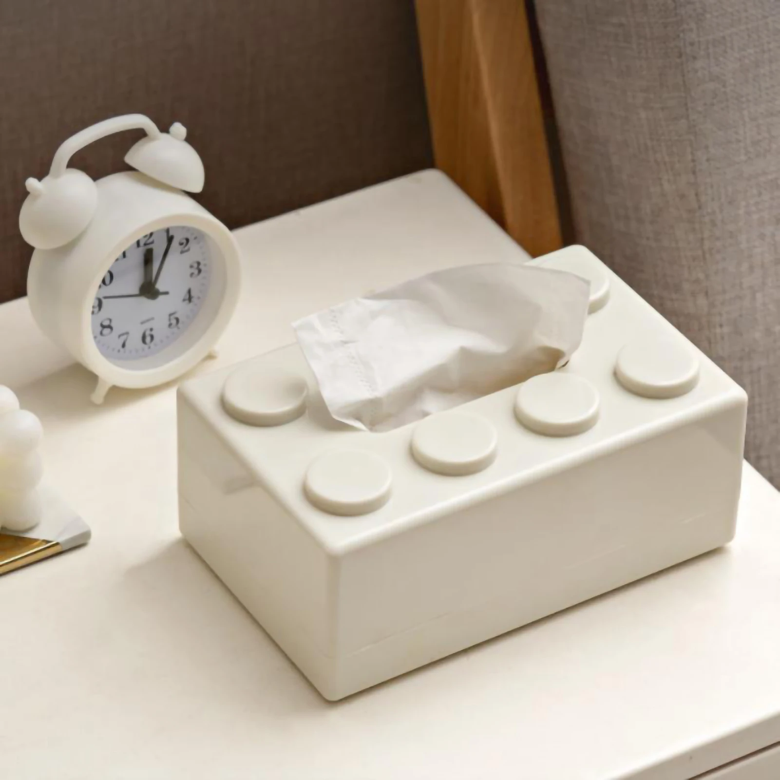 Creative Building Block Tissue Box, Multi-functional Napkin Storage Box, Living Room, Coffee Table Ornaments Face Towel Box