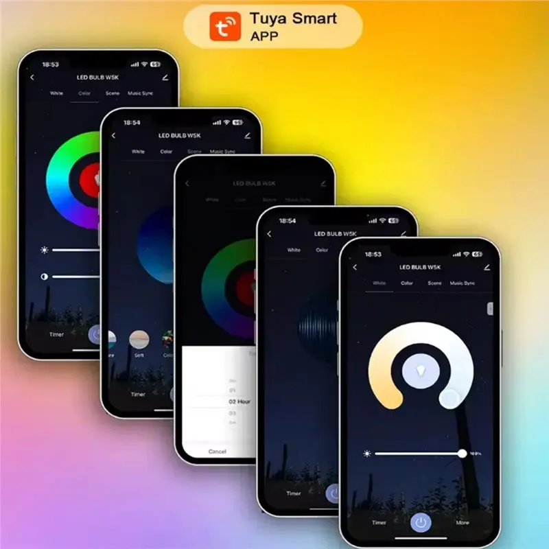 A59Z-V5-T Tuya WIFI LED Controller 5-In-1 CV 5Chx3a CCT RGB RGBW RGBCCT DC12V 24V Touch Switch Dimmer For LED Strips