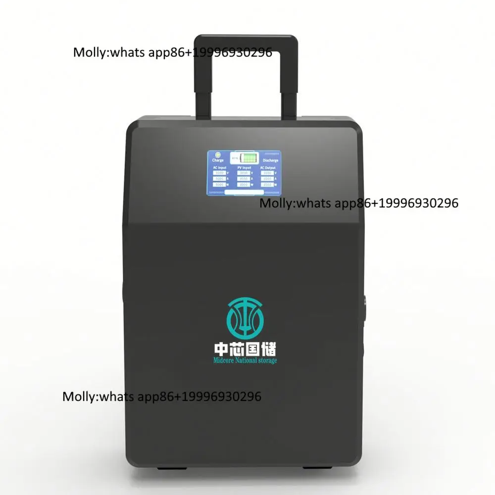 2500Wh Pull Rod Box Power Station LiFePO4 Battery Pure Sine Wave Generator Quick Charge Solar Power Station Portable