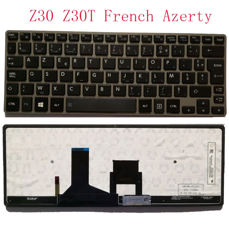 Imagem -02 - Teclado Azerty Francês para Toshiba Portege Z30 a b c Z30 a b c Z30t-b Z30-c Z30t-c be Z30t-a Z30t-a1310 Z30-a1302 fr