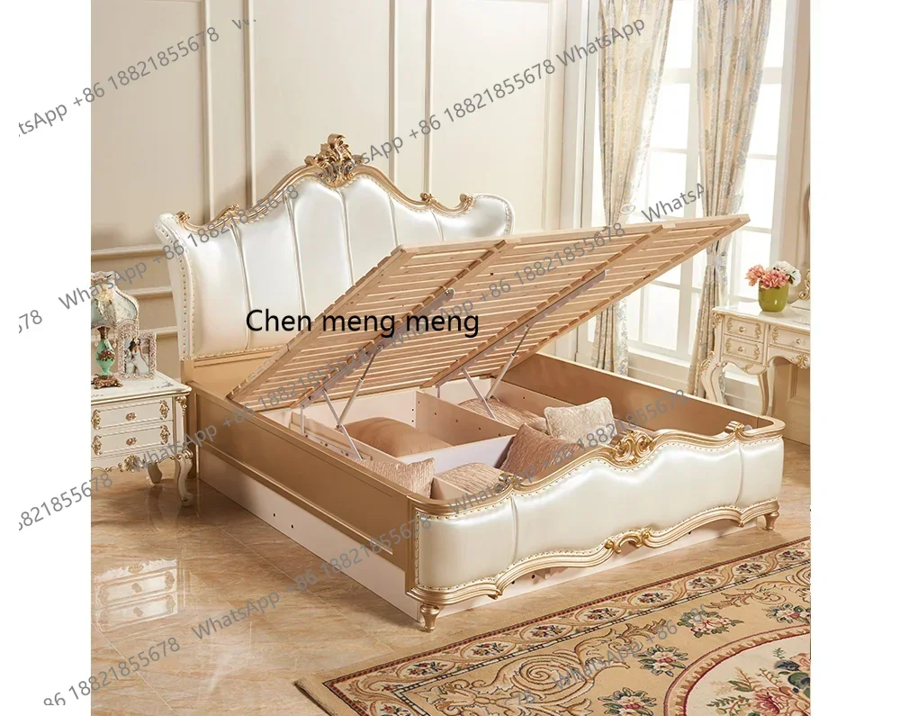 

Sales Classical European Style Simple Beds Designs Sleigh Rococo Luxury King Size Bed With Carving Home Furniture