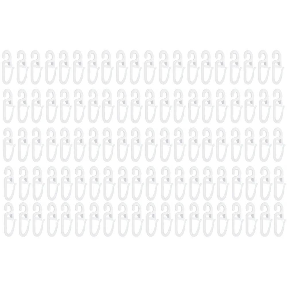 

100 шт. пластиковые крючки для шкивов типа S для карнизов, подходящие для различных моделей и легкого скольжения для штор