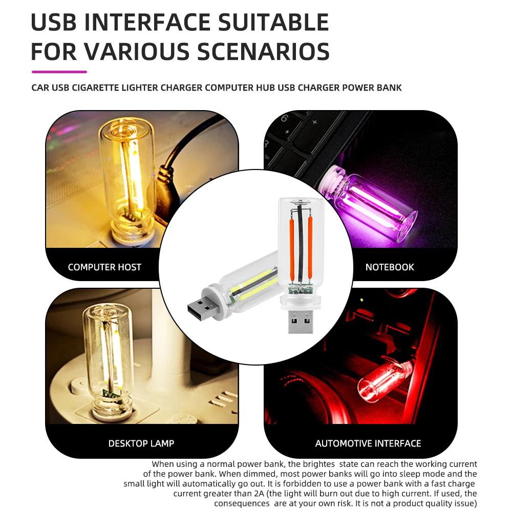 USB LED Light Touch Dimming Night Light Bead Bulb Light DC5V Source Portable Lighting Plug and Play Night Light Atmosphere Light