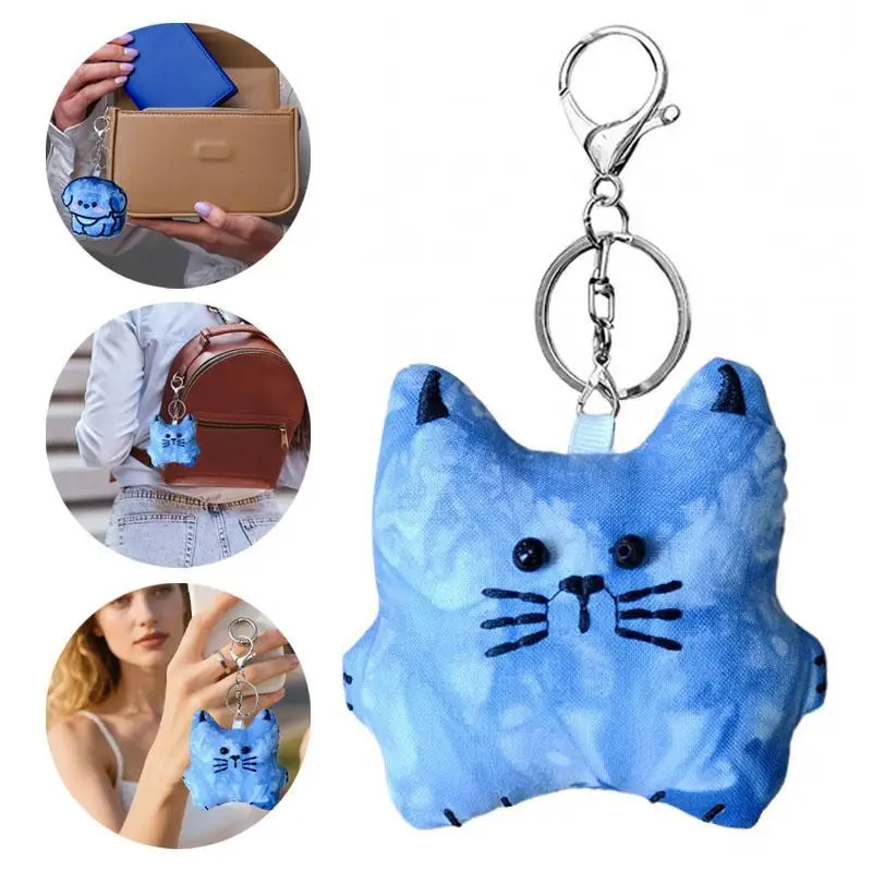 

Брелок для ключей с ручной вышивкой в виде животных, милый брелок для женщин, аксессуар для сумки, для повседневного использования, для сумок, автомобильных ключей, коллекционный.