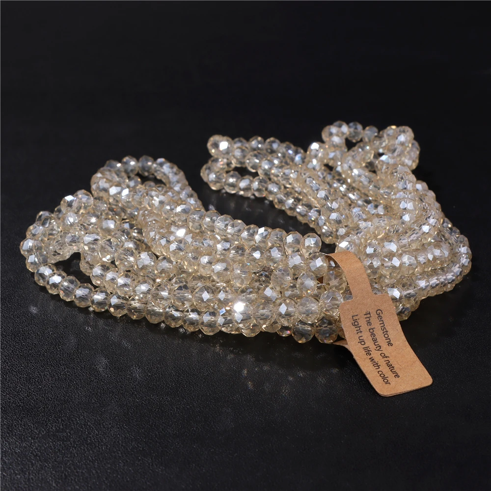 Großhandel 5 Strang/Los facettierte österreich ische Kristall perle Rondelle lose Abstand halter ab Farbe Glasperlen für Schmuck herstellung Zubehör – Detail 16