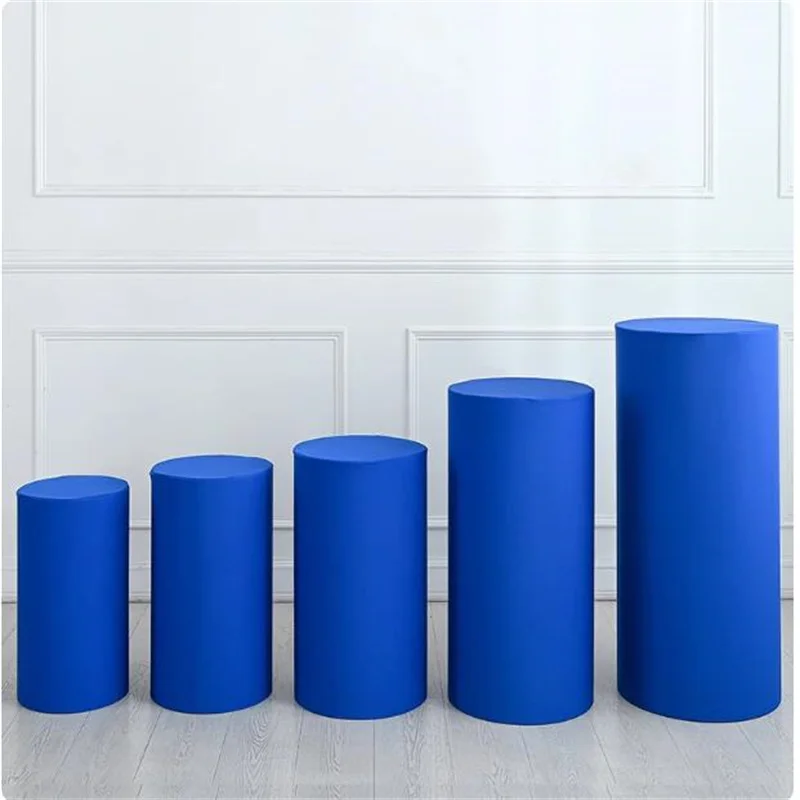 Party dessert table elastic tablecloth Cylindrical ornament bucket cover Bar Table Linen Banquet Hotel Party Decoration