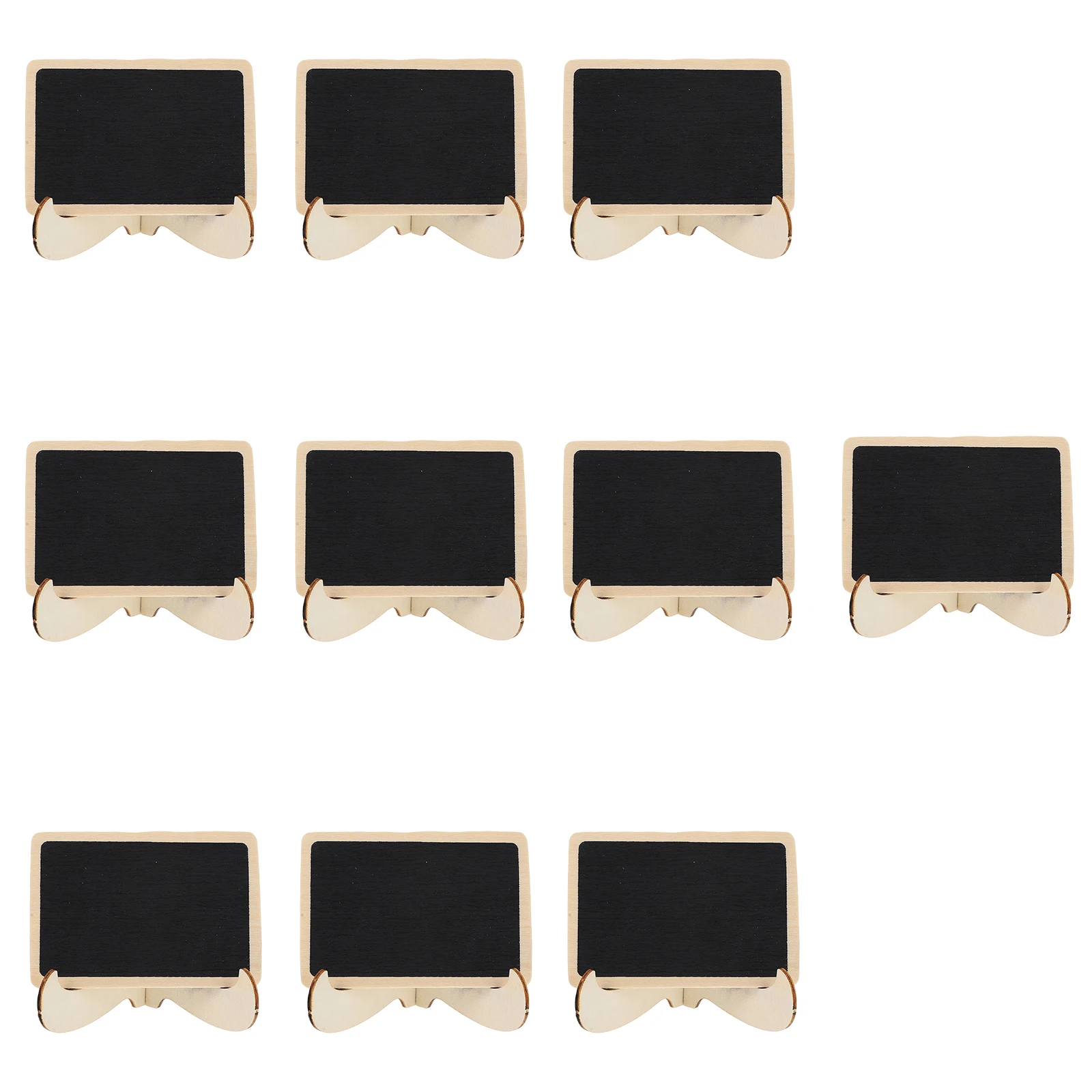 10Pcs Message Blackboard Mini Chalkboard for Desktop Use Reusable Erasable Writing Board Wooden Decorative Sign for Home Office