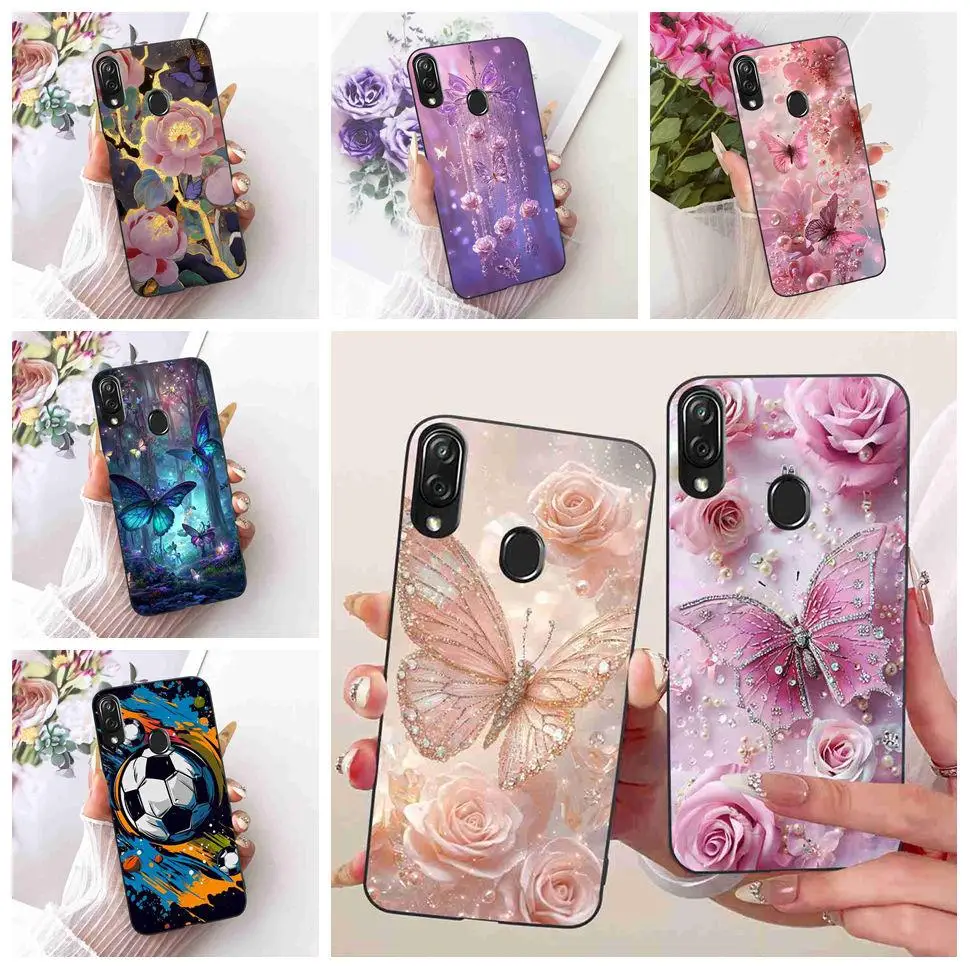 Funda de silicona TPU negra para ZTE Blade V10 Vita de 6,26 pulgadas, funda de lujo con diseño de mariposa para ZTE Blade V10 Vita v10 vita