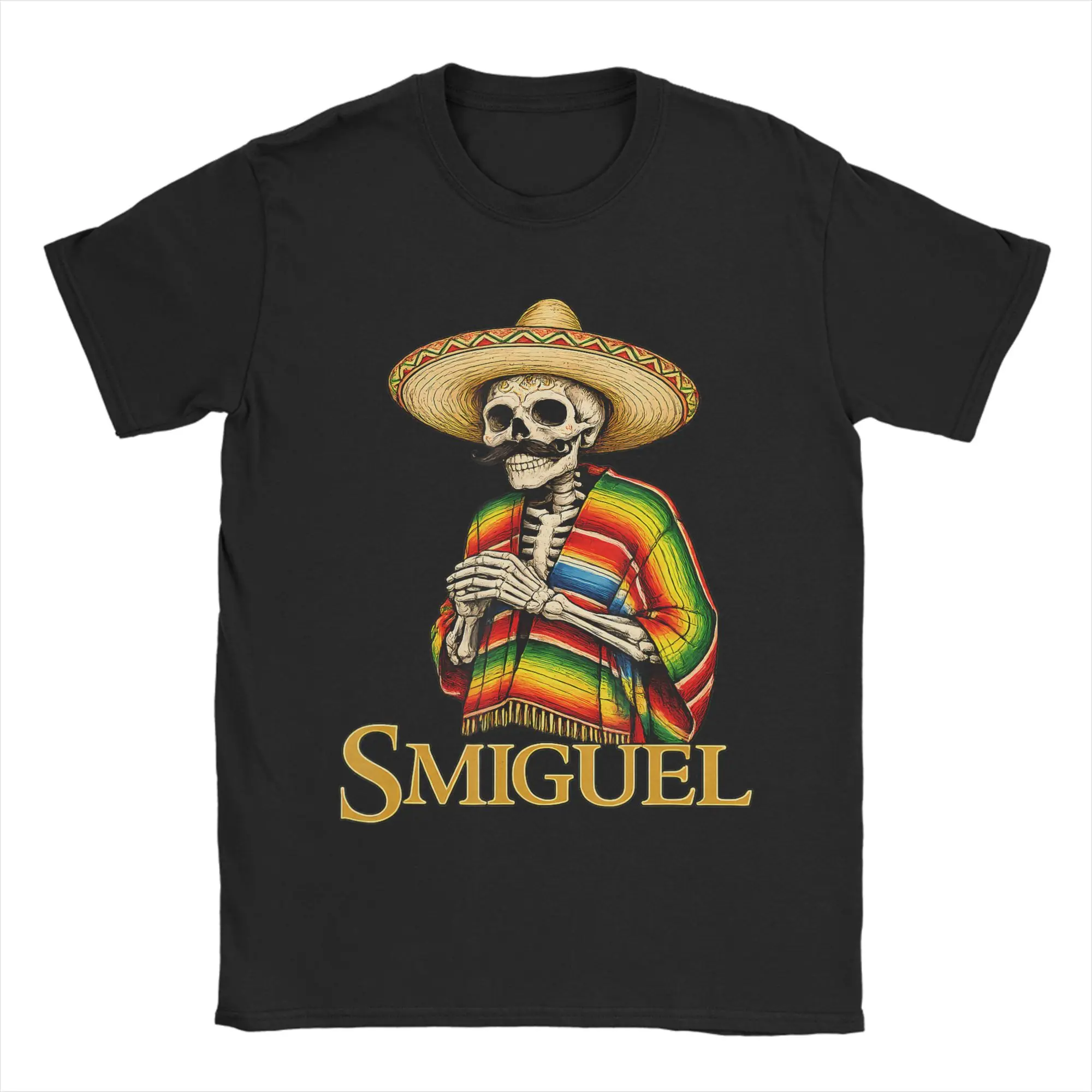 Smiguel Mexican Sombrero Funny Mexico Culture Mashup T-Shirt for Men Tee Shirt O Neck Short Sleeve T Shirts New Arrival Clothes