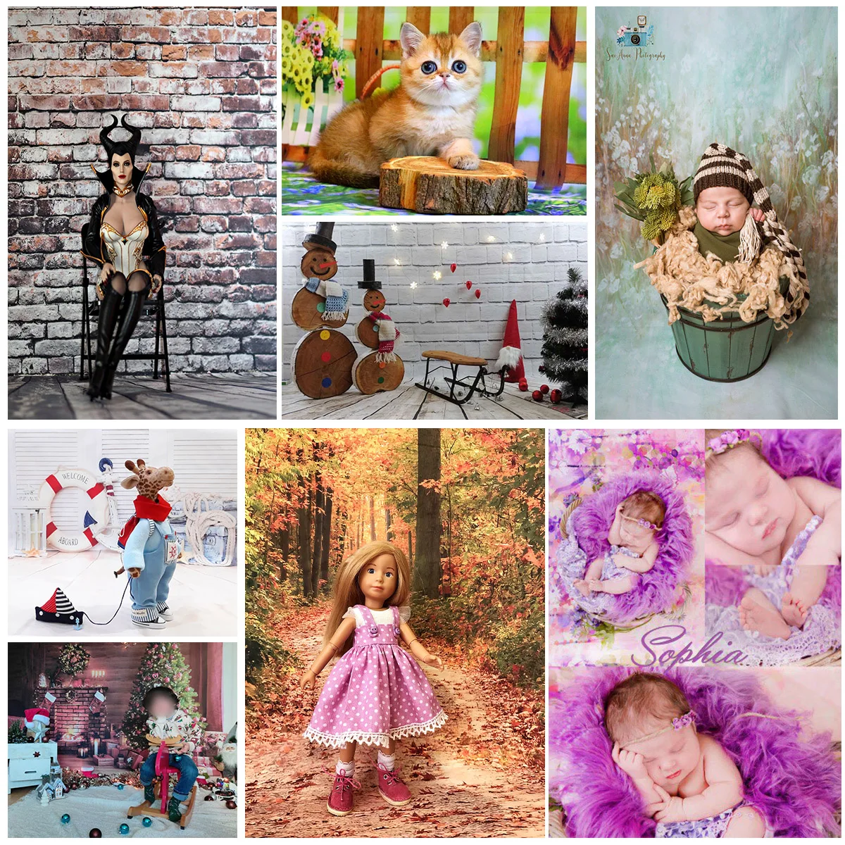 Gray Wall Wooden Floor Photographic Backdrops Vinyl Cloth Photo Studio Photobooth Background for Children Baby Pet Toy Photocall