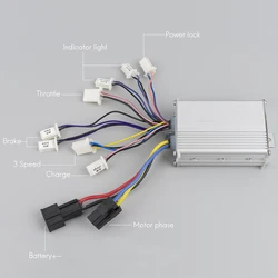 Electric Bike Brush Controller 24V/36V/48V 350W/500W/800W/1000W Dual Controller E-bike Scooter Tricycle DC Controller