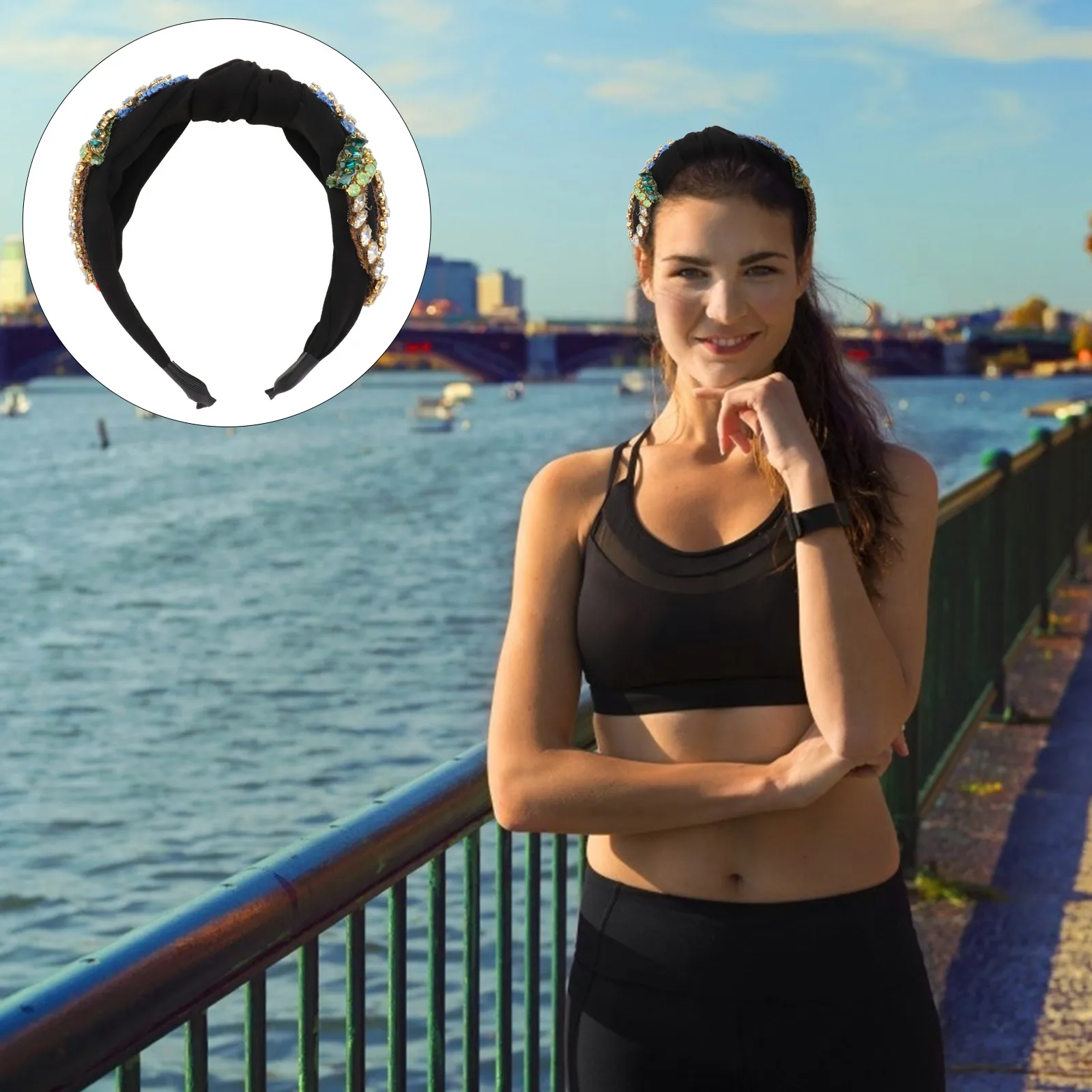 

Повязка для волос со стразами для девочек, головной убор в стиле ретро, декор с вышивкой для фестивалей, свадеб, выпускных вечеров, вечеринок, дней рождения, ежедневно