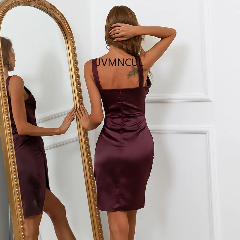 2025 with V-Neck and Shoulder-Baring Design, Imported European and American Style, Premium Bodycon Evening Dress in Solid Color