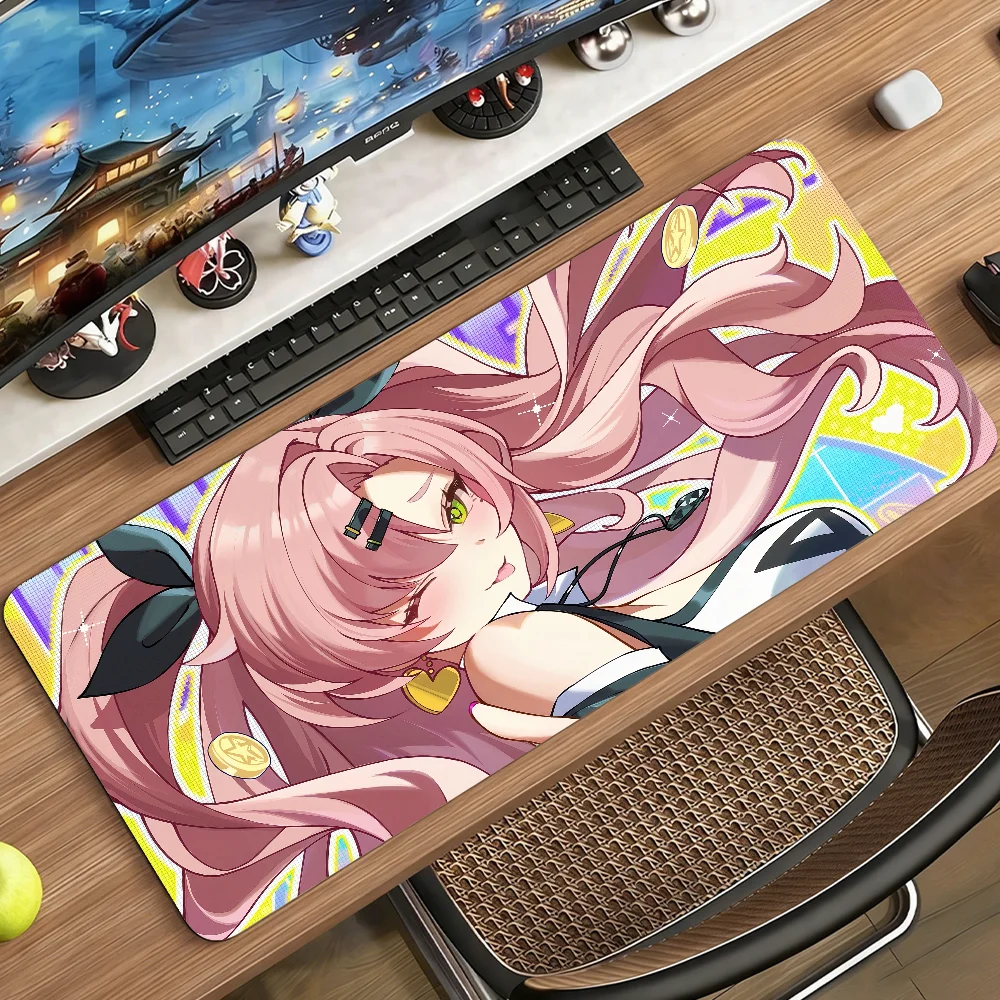 Zenless Zone Zero Nicole Demara Mouse Pad Large Non-Slip Waterproof Mat Stitched Edge Keyboard Pad for Gaming Daily Office