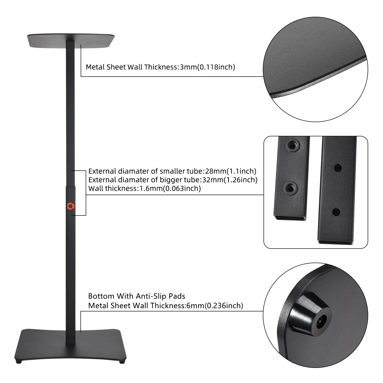 Подставка для динамика, регулируемая по высоте, напольная подставка для динамика, держатель кронштейна с винтами, напольная подставка для динамика для JBL PartyBox Encore 2/1