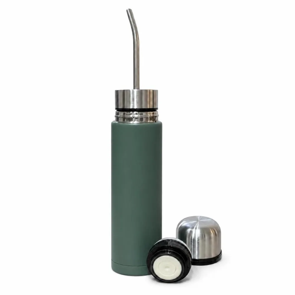 304 Stainless Steel Yerba Mate Thermal Bottle 500ml/750ml Built-In Straw Vacuum Water Bottle Reusable Leakproof