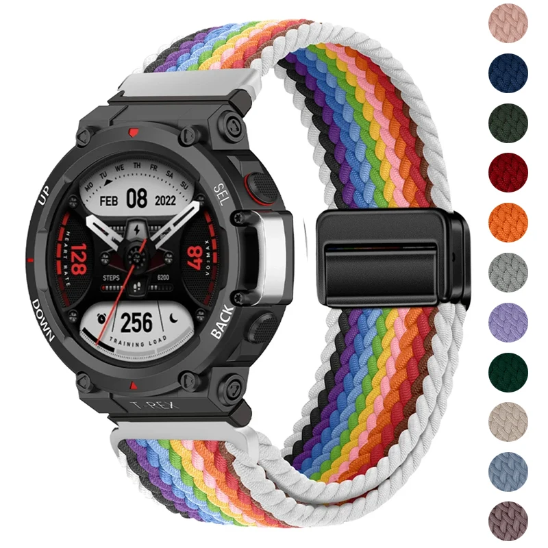 

New Braided Loop Strap For Huami Amazfit T-Rex 2 3 Band Smart Watch Nylon Elastic Belts For Huami Amazfit T-Rex T RexPro Correa
